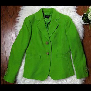 Talbots Women's size 2p Petite lime green 2 button